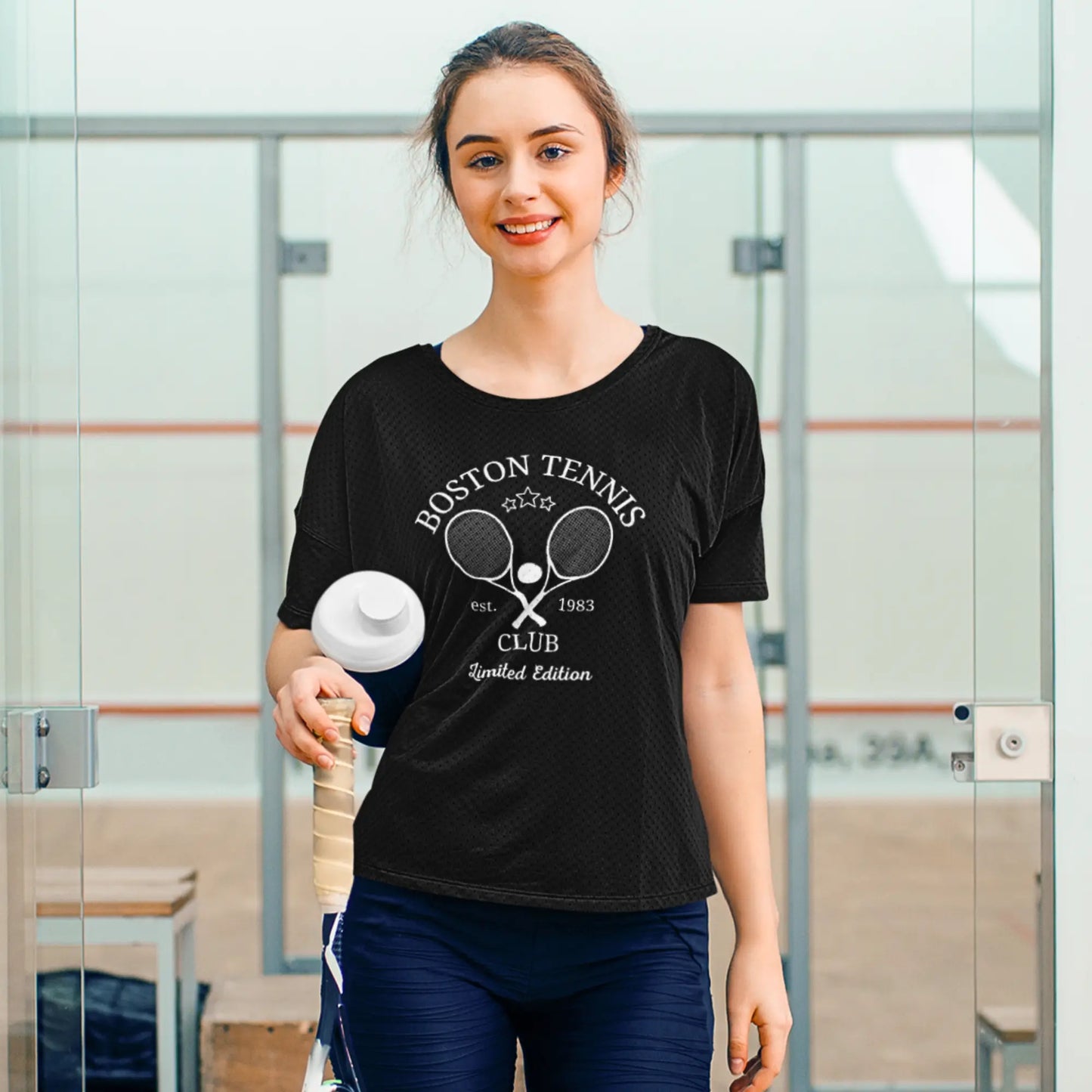 Boston Tennis Club Tee - Retro Sporty Print T-Shirt