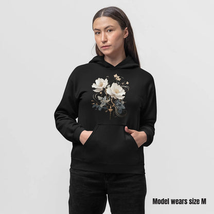 Floral Graphic Hoodie - Botanical Design Sweatshirt