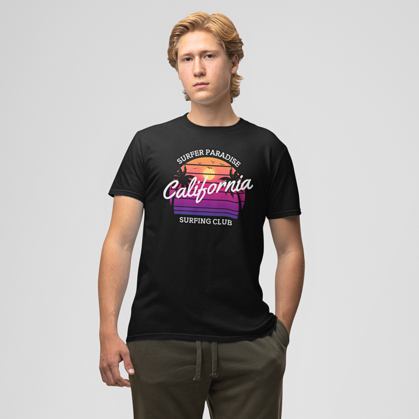 Retro California Surf T-shirt - Summer Vibes Print Tee