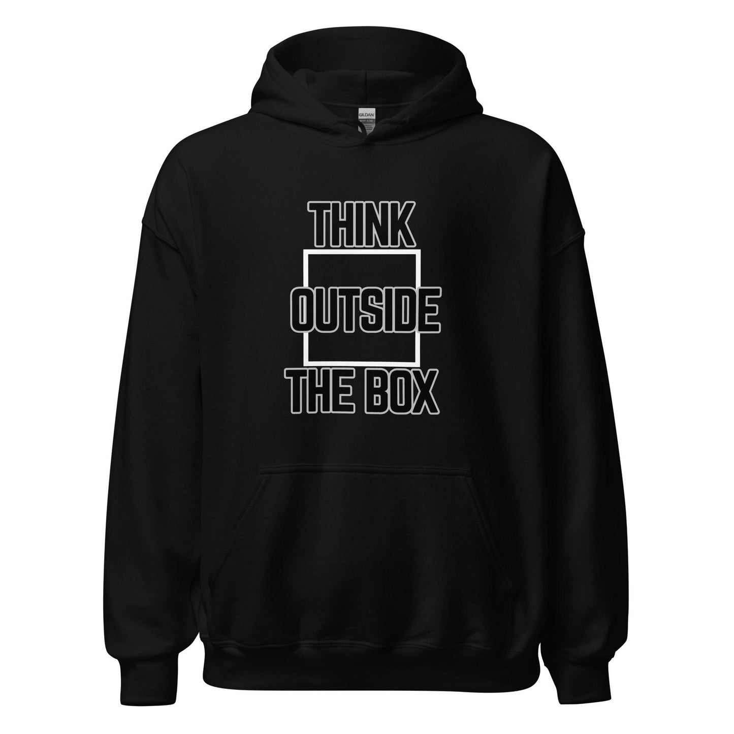 Black Soft Pullover Hoodie Men/Women Graphic Outside the box Classic - InfiniteInkWear