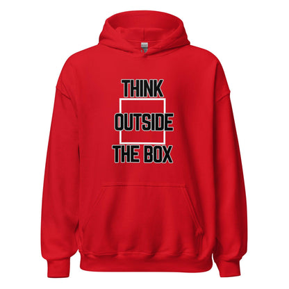 Red Soft Pullover Hoodie Men/Women Graphic Outside the box Classic  - InfiniteInkWear