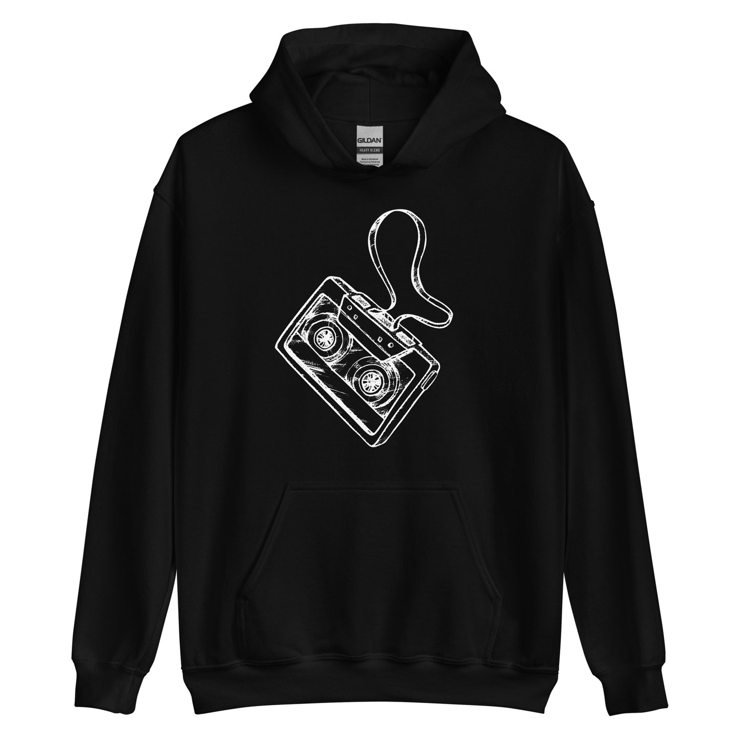 Retro Cassette Hoodie - Minimalist Music Sweatshirt