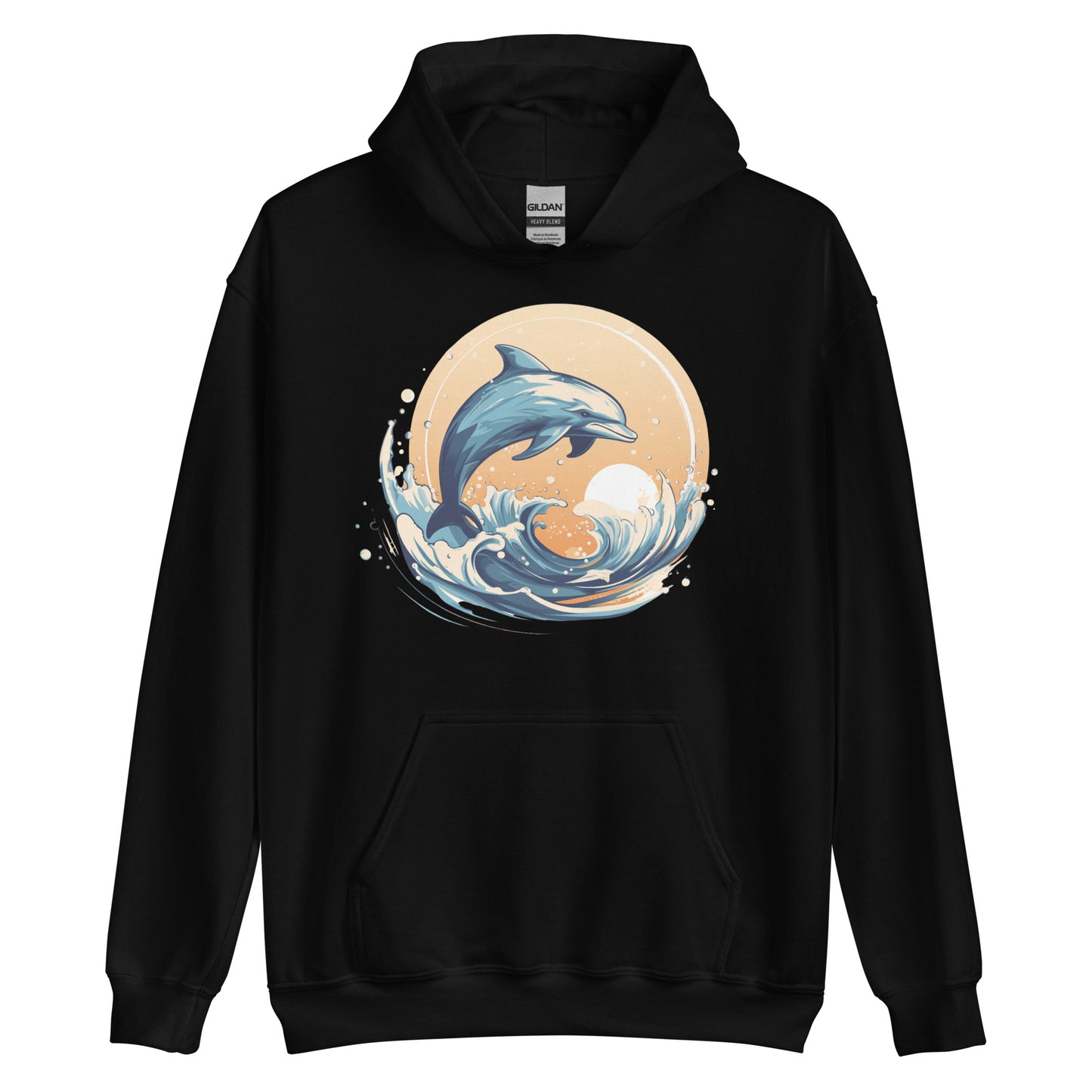 Oceanic Dolphin Wave Hoodie - Marine Life Sweatshirt