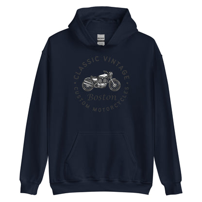 Vintage Motorcycle Logo Hoodie - Retro Biker Sweatshirt
