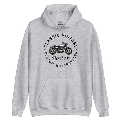 Vintage Motorcycle Logo Hoodie - Retro Biker Sweatshirt