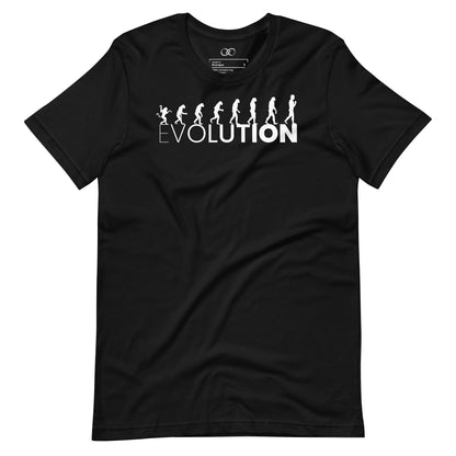 Human Evolution Print Tee - Funny Evolutionary Shirt