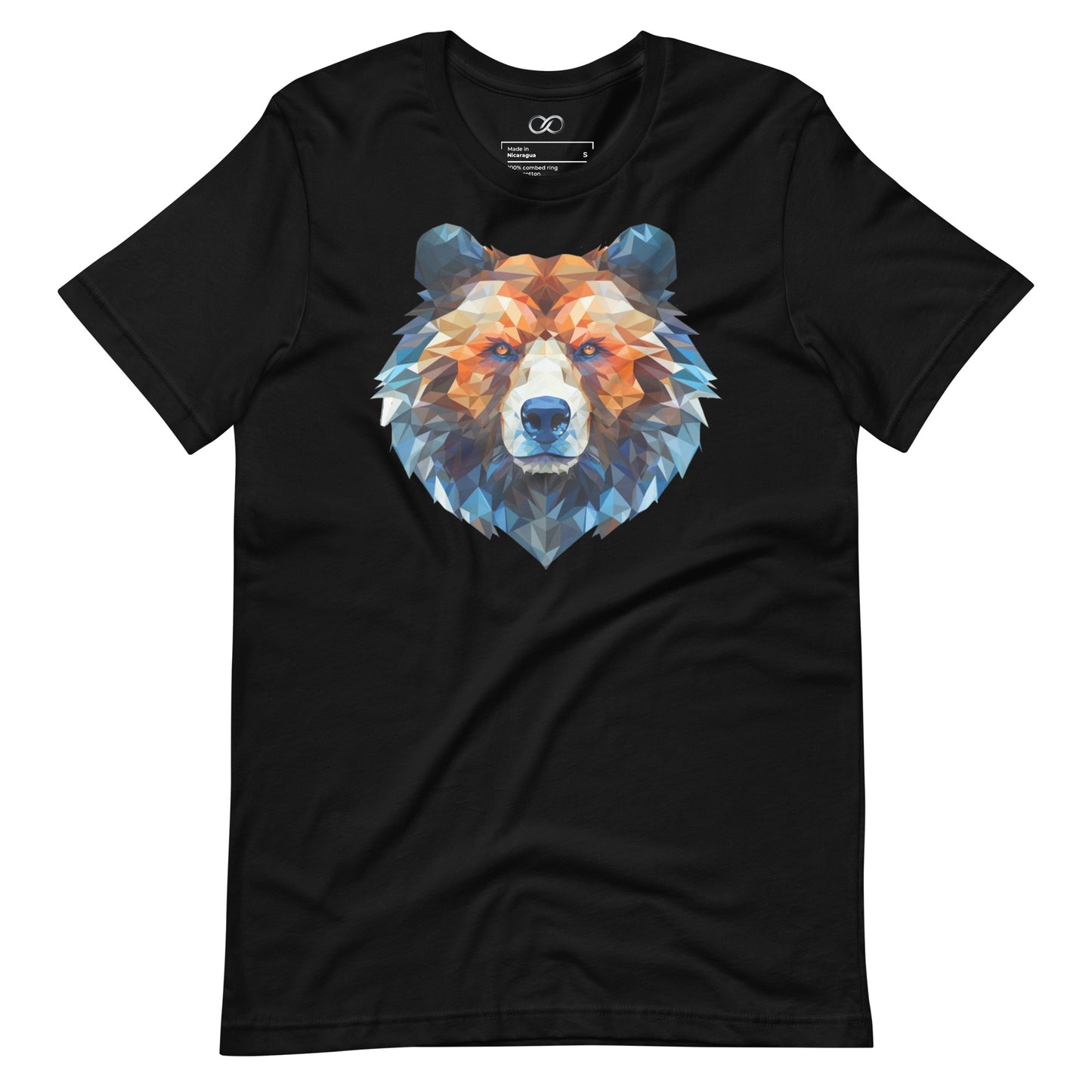 Geometric Bear Graphic T-Shirt - Abstract Animal Tee