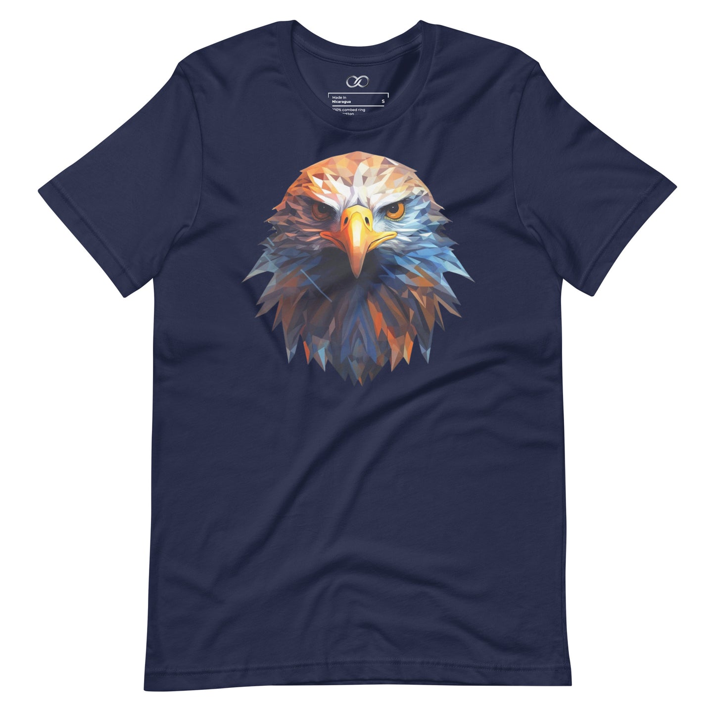 Majestic Eagle Geometric T-Shirt - Wildlife Print Tee