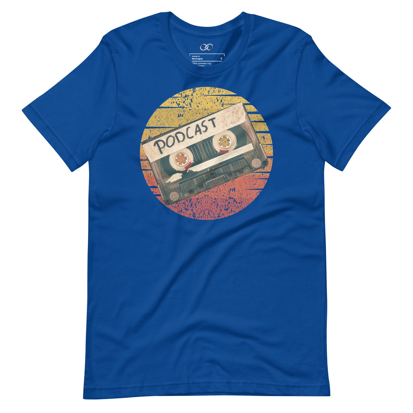 Retro Podcast Cassette Tee - Vintage Tape Print T-Shirt